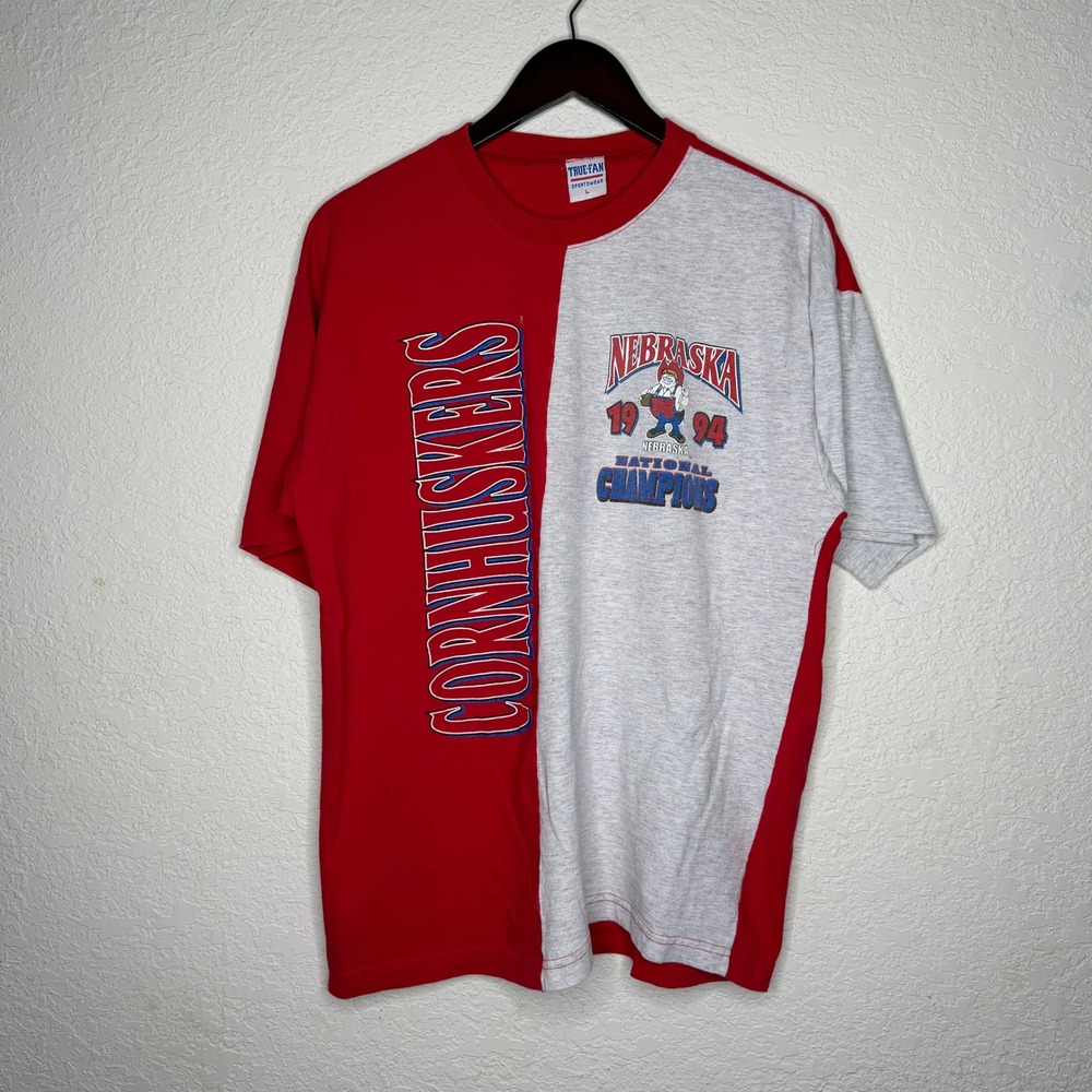 Tultex 90s Nebraska Cornhuskers Shirt Vintage Grey Heather Tee Large
